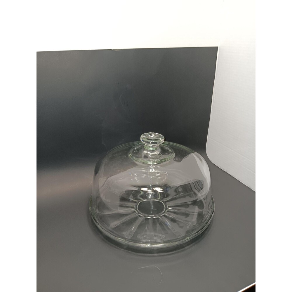 Clear Glass Cake Stand with Dome Lid – Vintage Dessert Display Cakes, Pastries, - Picture 2 of 2